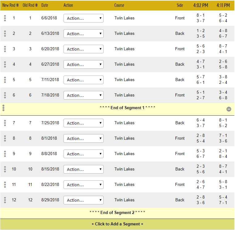 Adjusting Rounds, Dates, and Segment Breaks